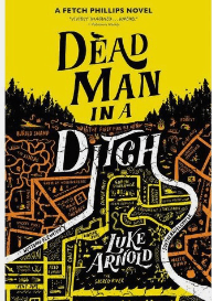 Cover of Dead Man in a Ditch-- yellow with street map..