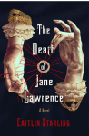 Cover of The Death of Jane Lawrence, two hands with something resembling a cat's cradle string drawn between them.