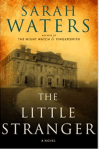 Cover of "The Little Stranger." desaturated image of palatial estate in front of bright yellow sky.