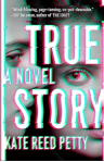 Cover of True Story with magenta/turquoise lines to make it look like image meant to be viewed through 3-D glasses.